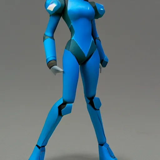 Image similar to a paper model of zero suit samus, paper modeling art.