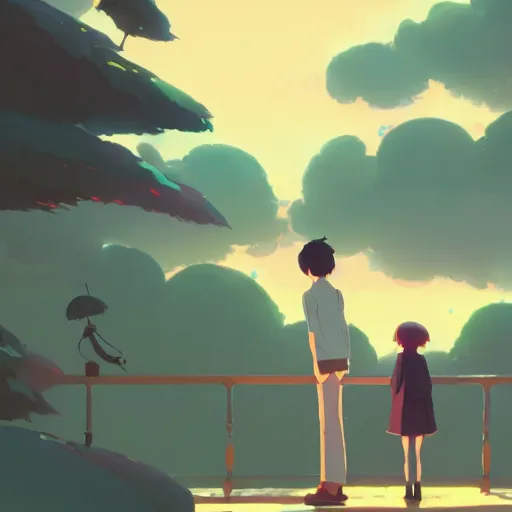 Prompt: tis better to have loved and lost than never to have loved at all, detailed, cory loftis, james gilleard, atey ghailan, makoto shinkai, goro fujita, studio ghibli, rim light, exquisite lighting, clear focus, very coherent, plain background