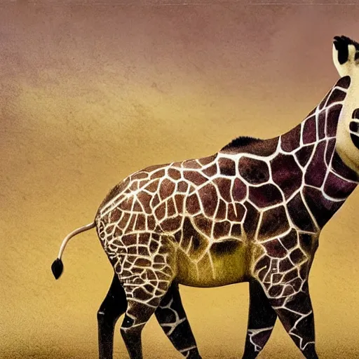 Image similar to a panda and giraffe mixture photorealistic