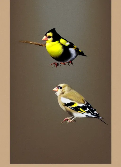 Image similar to a hyper realistic ultra realistic photograph of a man transmogrified into a goldfinch, top secret, highly detailed, 8k photo