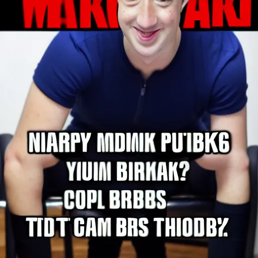 Prompt: meme about mark zuckerberg and gummy bears