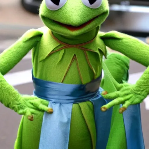 Image similar to kermit waifu