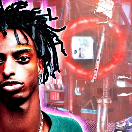 Image similar to playboi carti in diesel punk style digital art 4 k the detailed super realistic