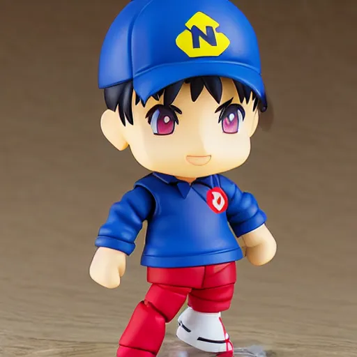 Prompt: Ness Earthbound Nendoroid figure