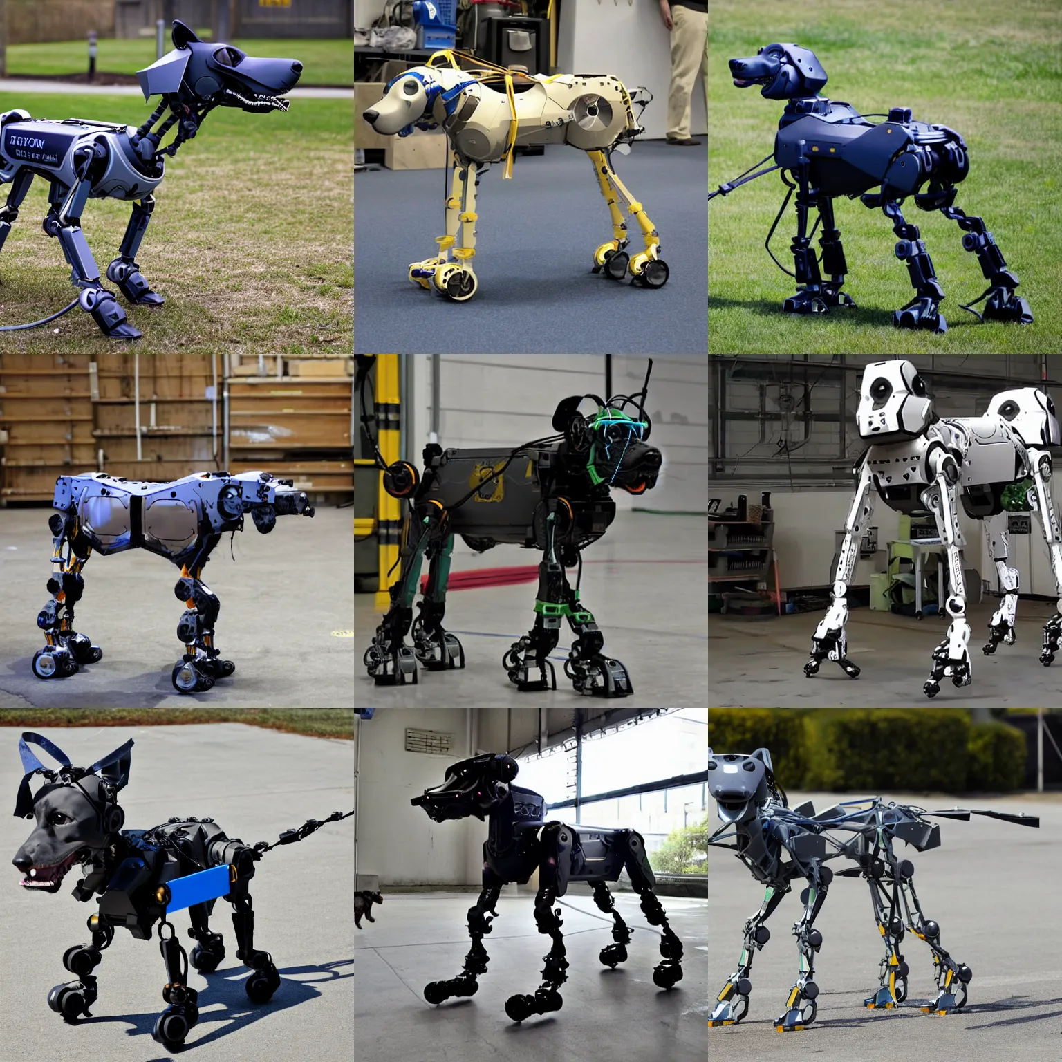 Prompt: boston dynamics dog robot plans blueprints
