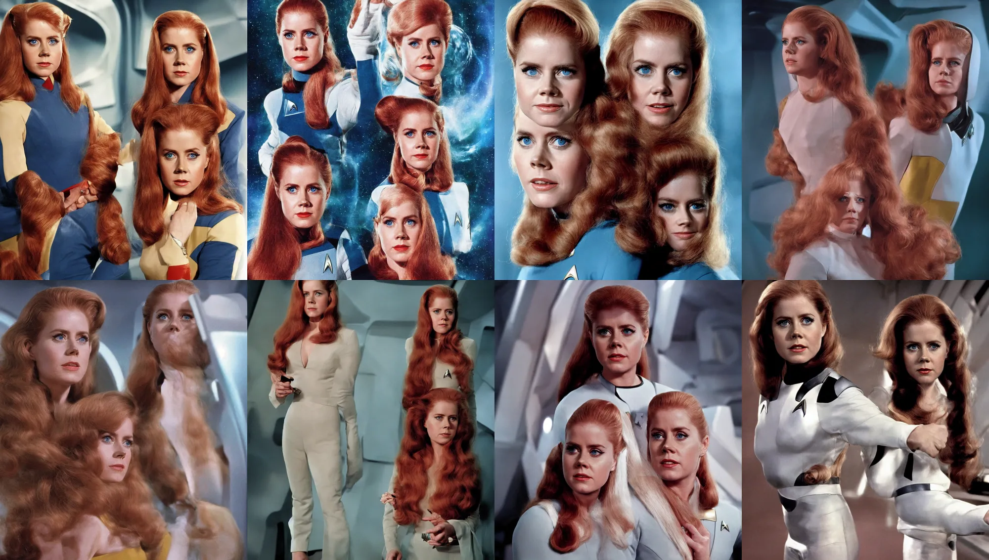 Image similar to portrait of amy adams in star trek : the next generation, 1 9 6 0 s technicolor