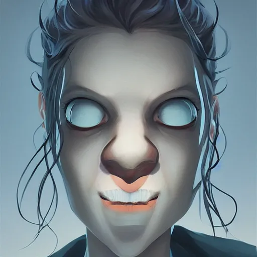 Image similar to face icon stylized minimalist scary stories to tell in the dark, loftis, cory behance hd by jesper ejsing, by rhads, makoto shinkai and lois van baarle, ilya kuvshinov, rossdraws global illumination