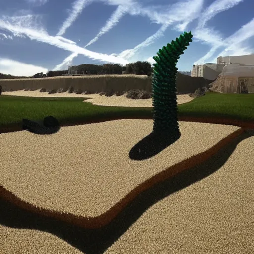 Prompt: a 5 million tensor sandwich coming alive like ferrofluid, stunning sky, zen sand carved lawn, drawing by Giacomo Burattini and Shania McDonagh and grok. it all, 8k