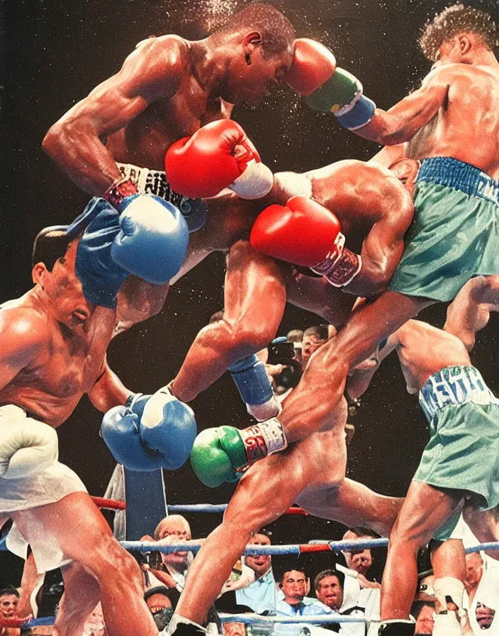 Prompt: Legendary Boxer famous boxing match taken Knock Out by award winning photographer Art Print by Neil Leifer