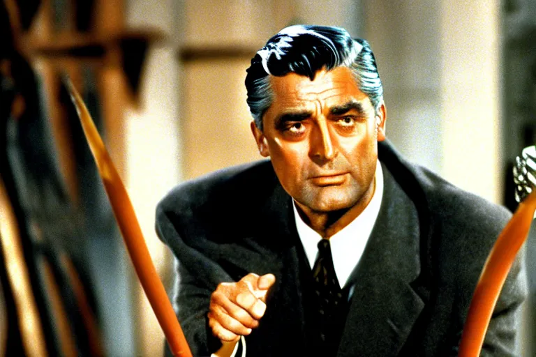 Prompt: cary grant as giles in buffy the vampire slayer, 1 9 9 8