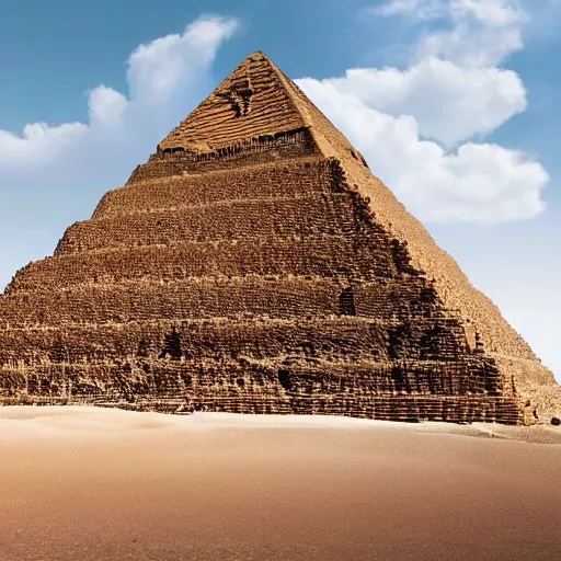 Image similar to the ancient pyramids being built historically accurate hyperrealism photo - realistic lifelike real maximalist 8 k