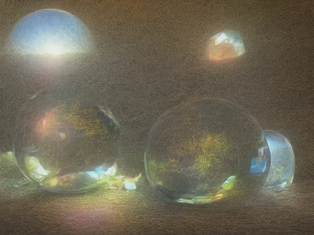 Image similar to 3 d render, sunlight study, the universe is a spheroid region 7 0 5 meters in diameter, art nouveau, by rachel ruysch and ( ( ( ( ( lisa frank ) ) ) ) ), 8 k, sharp focus, octane render