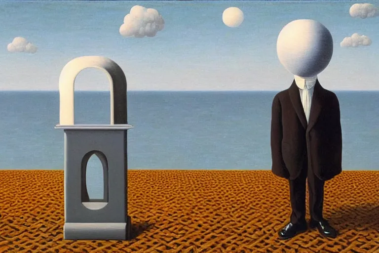 Image similar to Painting by Rene Magritte, Extremely Highly detailed, Occult, funny, humorous, humor, hilarious, funny, entertaining, magical, trending on artstation HQ, closeup, D&D, intricate, elegant, highly detailed, digital painting, artstation, concept art, matte, sharp focus, illustration, surrealism