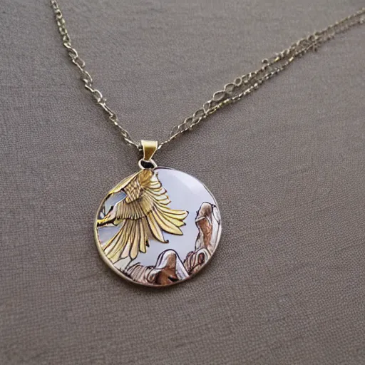 Image similar to seraphim necklace artnouveau style