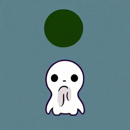 Image similar to cute chibi ghost sticker, by studio ghibli