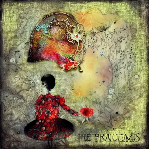 Image similar to whimsical dreams are like poetry, mixed media,