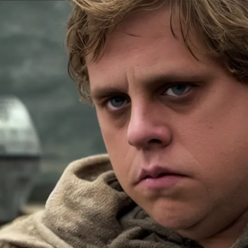 Image similar to jonah hill as luke skywalker in star wars episode 6, 8k resolution, full HD, cinematic lighting, award winning, anatomically correct