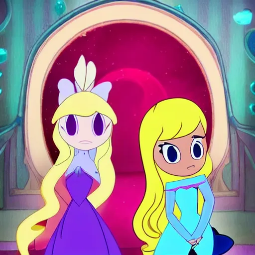 Prompt: star butterfly, disney, princess style 2 d, star vs the forces of evil animated series