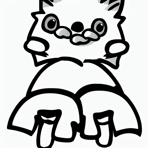 Image similar to cute hedgehog emote twitch waving lineart