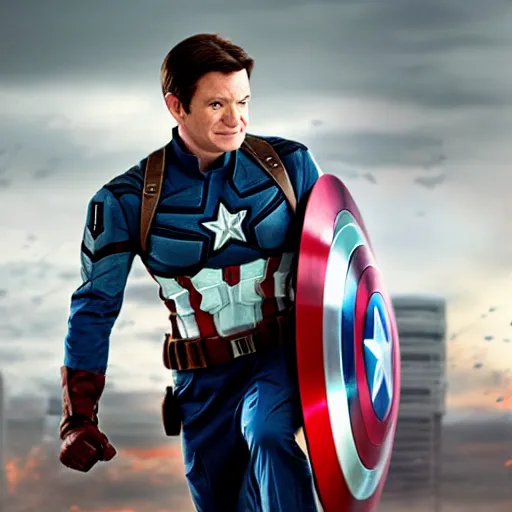 Image similar to Jason Bateman as captain America