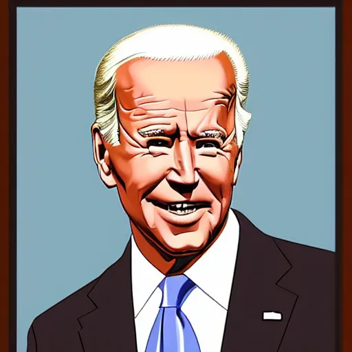 Prompt: joe biden by mandelbrot, benoit b.