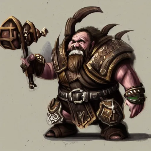 Image similar to high quality concept art of dwarf deathroller