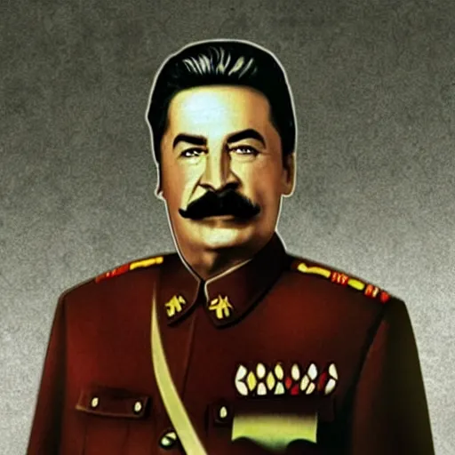 Prompt: stalin conquers world. in the style of ben fiquet