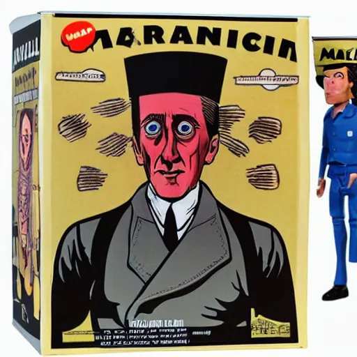 Image similar to marcel duchamp stop motion vinyl action figure, plastic, toy, butcher billy style