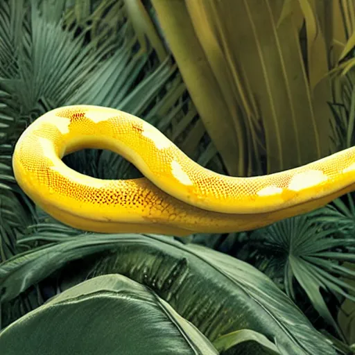 Image similar to a banana snake