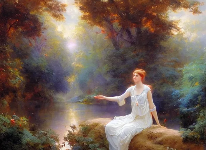 Image similar to river portal into the stars by vladimir volegov and alexander averin and delphin enjolras and daniel f. gerhartz and pierre auguste cot