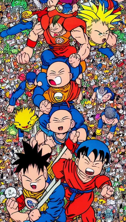 Image similar to rage, by akira toriyama