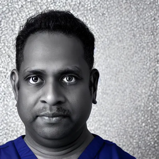 Prompt: guyanese cardiologist, symmetric face, studio portrait