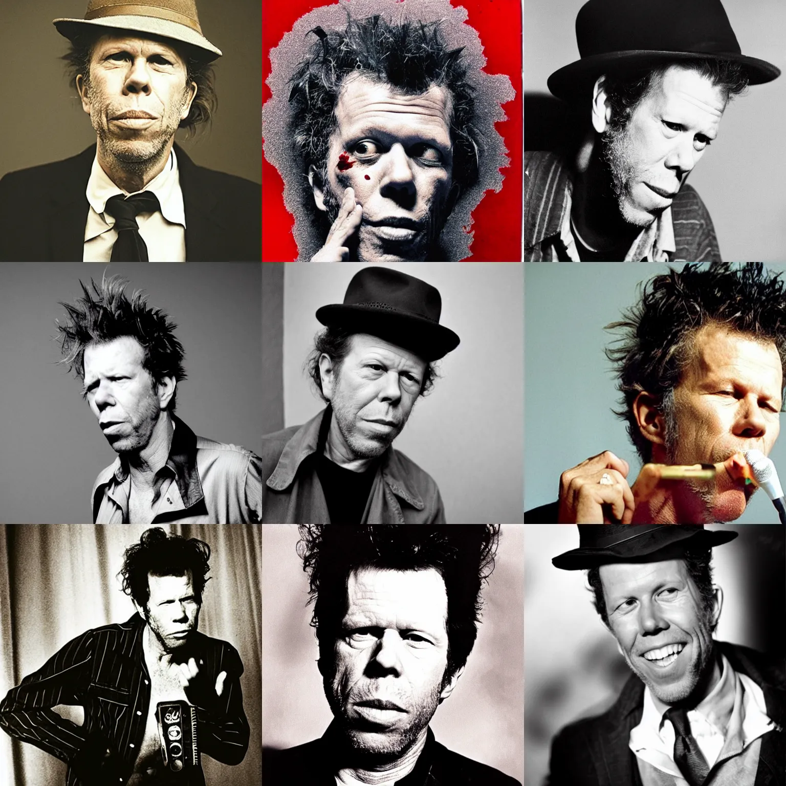 Prompt: tom waits as willy winks