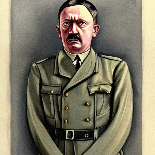 Prompt: a very detailed portrait of hitler in african clothes