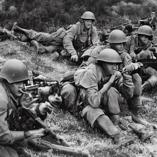 Image similar to photography of us marine corps during world war 2 in the pacific