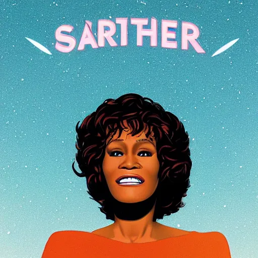 Image similar to whitney houston retro minimalist portrait! moebius starwatcher comic by jean giraud, portrait 8 k