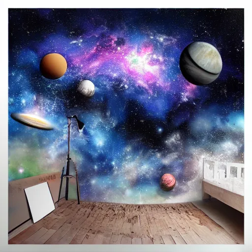 Prompt: An artistic background featuring the universe