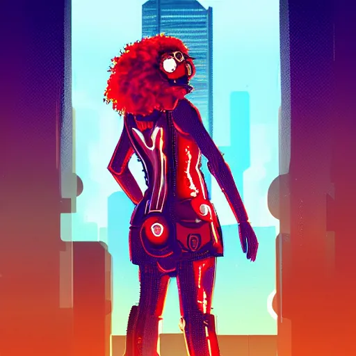 Image similar to cyberpunk ronald mcdonald as the leader of a futuristic communist nation, cybernetics, sharp lines, digital, artstation, colored in