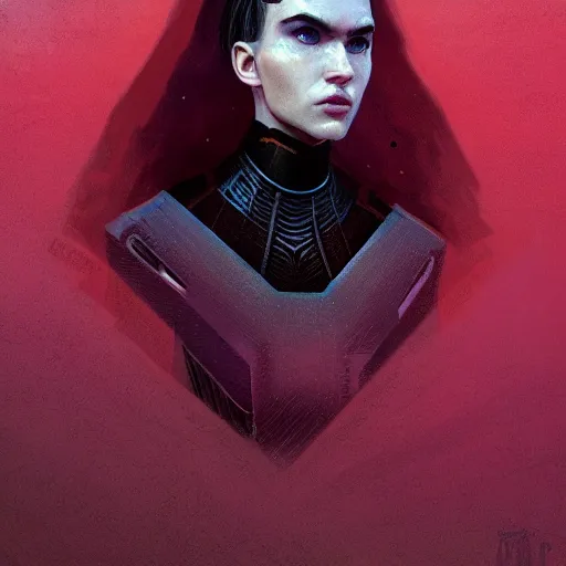 Image similar to Portrait of Grimes (Met Gala 2021) in Dune 1984, illustrated by Greg Rutkowski, trending on artstation, artstationHQ, artstationHD, 4k, 8k