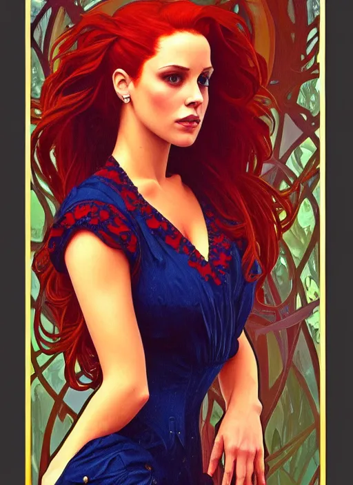 Image similar to oil painting of cheryl blossom and jason blossom, intricate, elegant, highly detailed, lighting, painting, artstation, smooth, illustration, art by greg rutowski and alphonse mucha