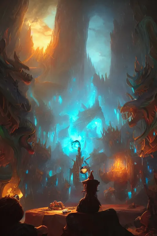 Image similar to magic, hearthstone card game art frame, bright masterpiece artstation. 8 k, sharp high quality artwork in style of jose daniel cabrera pena and greg rutkowski, concept art by tooth wu, blizzard warcraft card game, magic the gathering art, hearthstone card game,