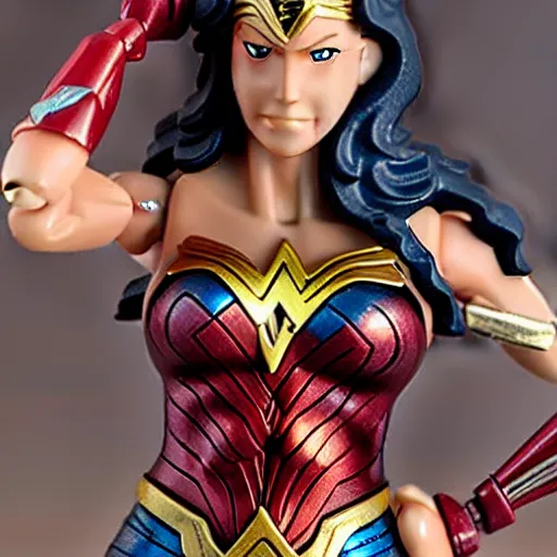 Prompt: wonder woman action figure, figurine, realistic, detailed product photo, anatomically correct