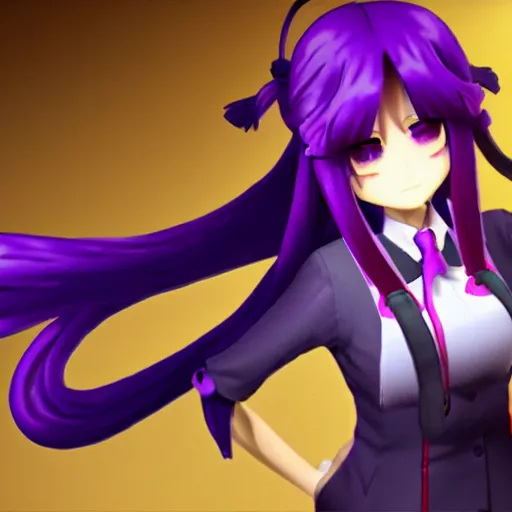 Prompt: Reisen Udongein Inaba, Purple long hair, touhou project, unreal engine generation, 4k, school uniform