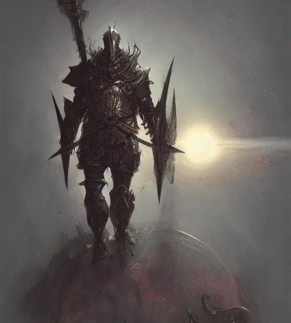 Prompt: solar knight concept, beksinski, age of sigma art, frank franzetta, ruan jia, dark soul armor concept, trending on artstation, wayne barlowe, adrian smith fantasy art, elden ring art, the hobbit art, lord of the ring art, infinity blade armor