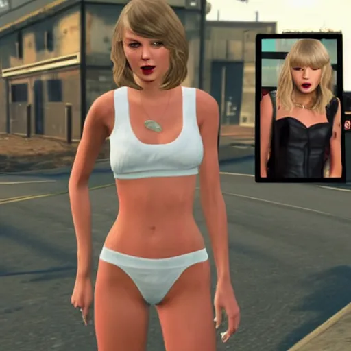 Prompt: Taylor Swift in GTA 5