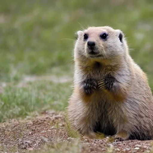 Prompt: a bear crossed with a prairie dog