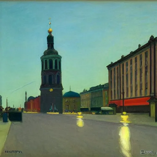 Image similar to Saint-Petersburg by edward hopper