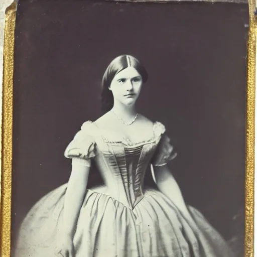 Prompt: a clear photo of a german young adult princess, circa 1 8 5 4