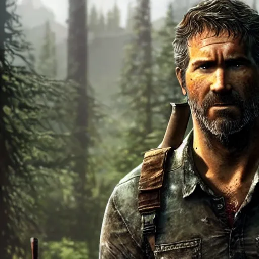 Prompt: ryan reynolds as a character in the last of us