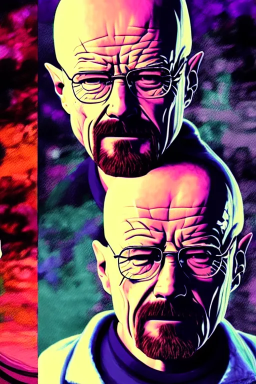 Image similar to character art by liam wong, walter white, absolute chad